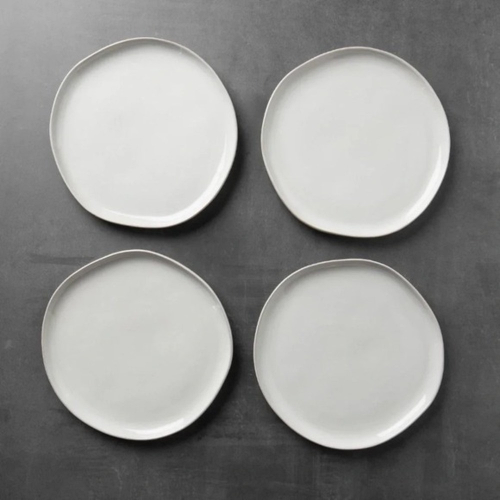 10.5" 4pk Stoneware Dinner Plate Set Cream - Hearth & Hand Magnolia Target
